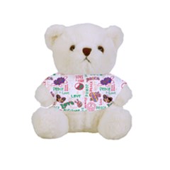 Power Love Pattern Texture Seamless Peace Full Print Tee For Cuddly Teddy Bear