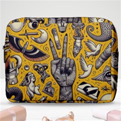 Yellow Template Design Make Up Pouch (large)