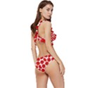 Flower Poppies Plant Petal Low Cut Ruffle Edge Bikini Set View3