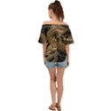 Japanese Dragon Pentagram Off Shoulder Short Sleeve Top View2