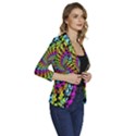 3d Grateful Dead 90 s Neon Dancing Bears Women s One-Button 3/4 Sleeve Short Jacket View3