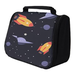 Cosmos Rocket Spaceship Ufo Full Print Travel Pouch (small)