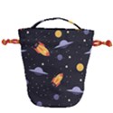 Cosmos Rocket Spaceship Ufo Drawstring Bucket Bag View2