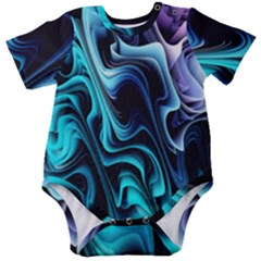 Nature Water Wave Architecture Baby Short Sleeve Bodysuit