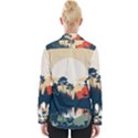 Summer Lake Forest Sunset Deer Water Womens Long Sleeve Shirt View2