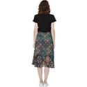 Flower Texture Background Colorful Pattern Frill Hi Low Chiffon Skirt View2