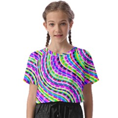 Neon Trippy Swirls Twirls Design Kids  Basic T-shirt