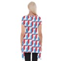 Fabric Geometric Pattern Background Short Sleeve Side Drop Tunic View2