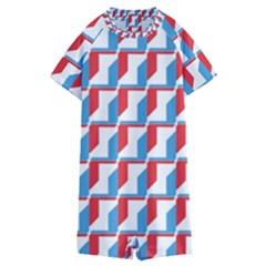 Fabric Geometric Pattern Background Kids  Boyleg Half Suit Swimwear