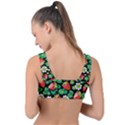 Strawberries Pattern Front Tie Bikini Top View2