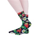 Strawberries Pattern Smooth Crew Length Tube Socks View2