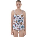 Summer Pineapple Fruit Tropical Twist Front Tankini Set View1