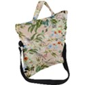 Textile Fabric Tropical Fold Over Handle Tote Bag View1