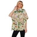 Textile Fabric Tropical Women s Batwing Button Up Shirt View2