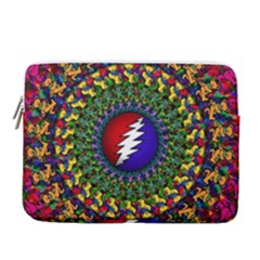 Grateful Dead Bear Pattern 14  Vertical Laptop Sleeve Case With Pocket