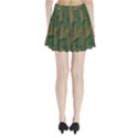 Seamless Pattern Pattern Leaves Pleated Mini Skirt View2