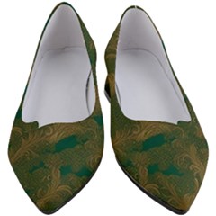 Seamless Pattern Pattern Leaves Women s Block Heels 