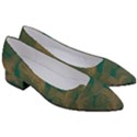 Seamless Pattern Pattern Leaves Women s Block Heels  View3