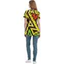 5676 ErickSays Women s Zip Front V-Neck Short Sleeve Casual Top Pocket Shirt View4