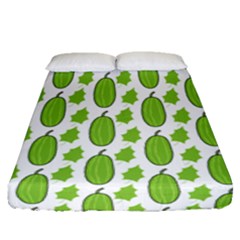 Ivy Gourd Pat 1 Fitted Sheet (queen Size)