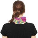 Fractal Spiral Abstract Background Vortex Yellow Face Covering Bandana (Two Sides) View2