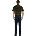 Fern Pattern 2 Black Men s Short Sleeve Pocket Shirt  View2