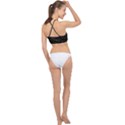 Fern Pattern 2 Black Halter Bikini Top View2
