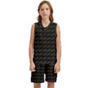 Fern Pattern 2 Black Kids  Basketball Mesh Set View1