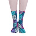 Pattern Leaves Background Nature Smooth Crew Length Tube Socks View1