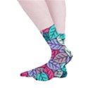 Pattern Leaves Background Nature Smooth Crew Length Tube Socks View2