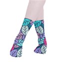 Pattern Leaves Background Nature Smooth Crew Length Tube Socks View3