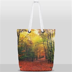 Forest Woods Autumn Nature Full Print Rope Handle Tote (small)