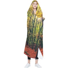 Forest Woods Autumn Nature Wearable Blanket