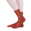 Apple Arrow Pattern Design Drawing Smooth Crew Length Tube Socks View2