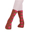 Apple Arrow Pattern Design Drawing Smooth Crew Length Tube Socks View3