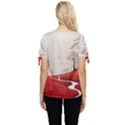 Trees Forest Path Bow Sleeve Button Up Top View4