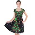 Christmas Star Jewellery Cap Sleeve Midi Dress With Pockets View1