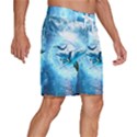 Dolphin Blue Sea Fantasy Men s Beach Shorts View3