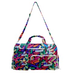 Colorful Candy Texture, Close-up Sports Gym Duffle Bag With Shoe Compartment