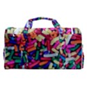 Colorful Candy Texture, Close-up Sports Gym Duffle Bag with Shoe Compartment View2