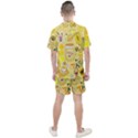Marillo Pastel Zkt, Aesthetic, Stickers, Yellow Men s Mesh T-Shirt and Shorts Set View2