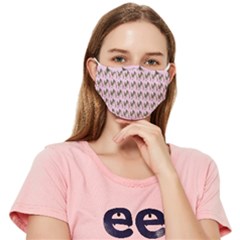 Fern Pattern 2 Pink Fitted Cloth Face Mask (adult)
