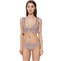 Kawaii Jam Pattern Aqua Low Cut Ruffle Edge Bikini Set View1