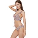 Kawaii Jam Pattern Aqua Low Cut Ruffle Edge Bikini Set View2