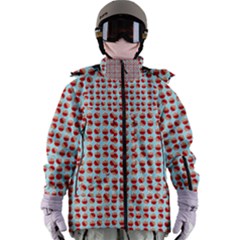 Kawaii Jam Pattern Aqua Women s Zip Ski And Snowboard Waterproof Breathable Jacket