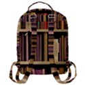 Books Bookshelves Office Fantasy Background Artwork Book Cover Apothecary Book Nook Literature Libra Flap Pocket Backpack (Large) View3