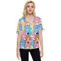Care Bears, Adorable, Art Bow Sleeve Button Up Top View1