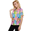 Care Bears, Adorable, Art Bow Sleeve Button Up Top View2