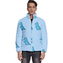 Dinosaur , Cute, Pastel, Men s Puffer Bubble Jacket Coat View1
