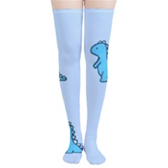 Dinosaur , Cute, Pastel, Thigh High Stockings
